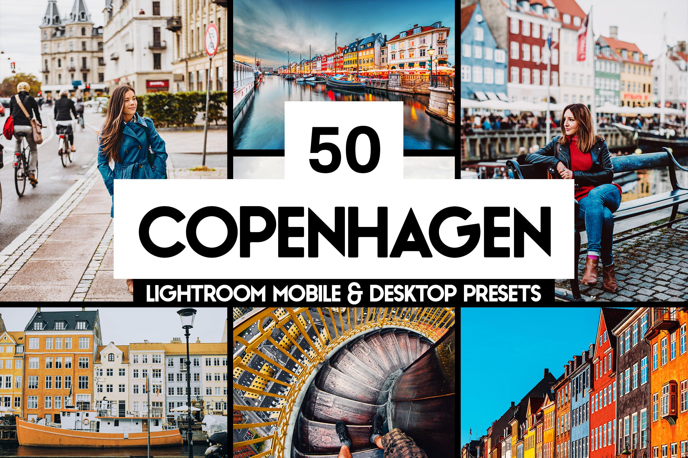 50款色彩缤纷城市摄影Lightroom调色预设 50 Copenhagen Lightroom Presets and LUTs插图