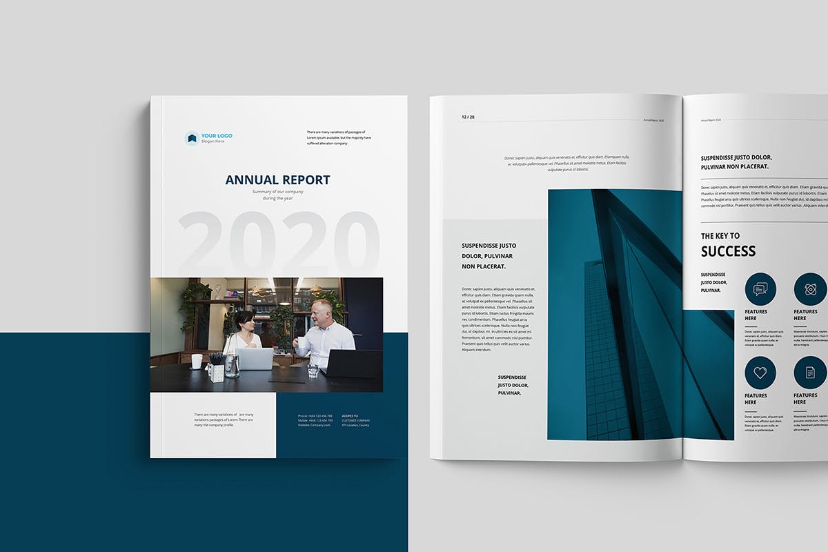 2020年企业年终总结报告设计INDD模板 Annual Report 2020 | 28 Pages插图