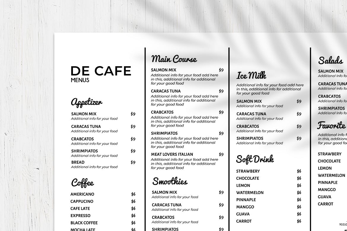 西式咖啡店/面包店/蛋糕店第一素材精选菜单模板v4 Resto Food Menu Vol. 4插图(1)