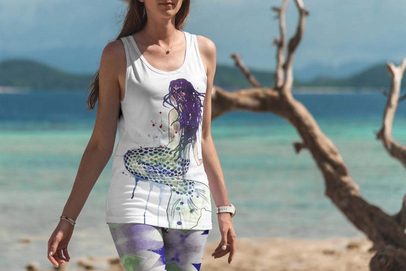 度假系列-休闲服装印花图案设计展示样机大洋岛精选v1 T-Shirt Mockup Vacation Edition Vol. 1插图5