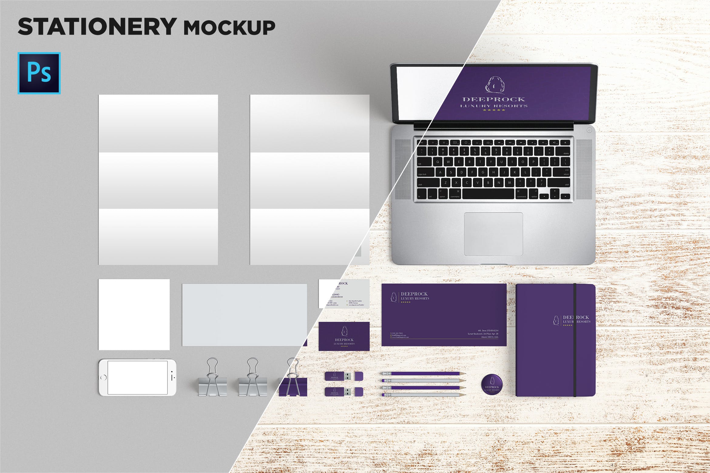 品牌VI标识设计企业办公文具第一素材精选模板02 Brand Identity / Stationery Mockup 02插图