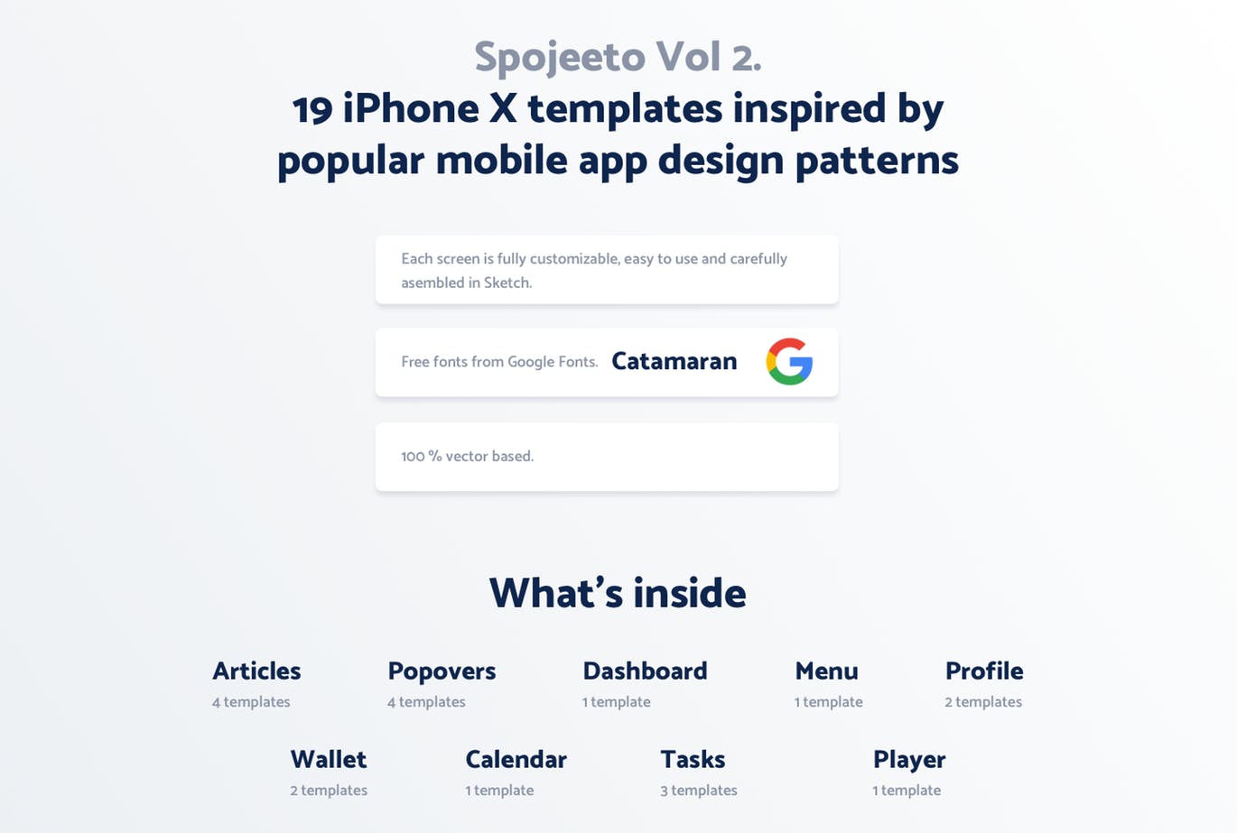 极简主义设计风格APP应用UI设计第一素材精选套件v2 Vol. 2 – Spojeeto Mobile App UI Kit插图(1)