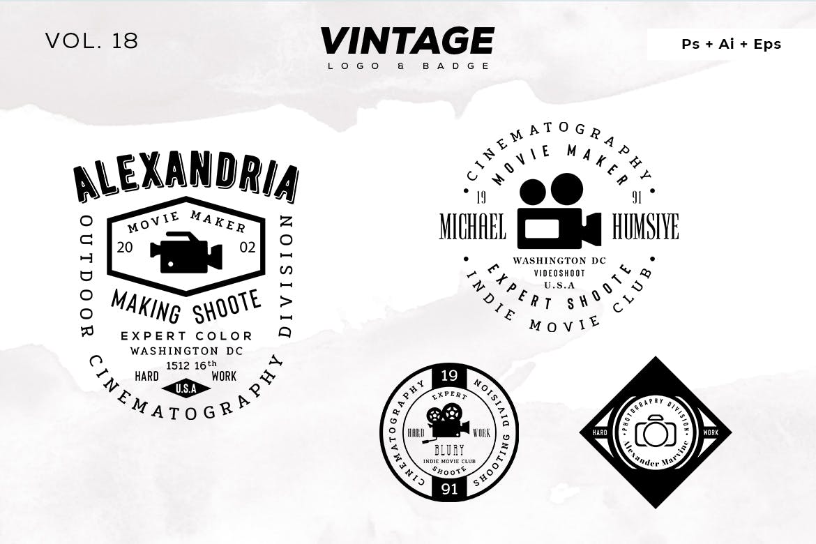 欧美复古设计风格品牌蚂蚁素材精选LOGO商标模板v18 Vintage Logo & Badge Vol. 18插图