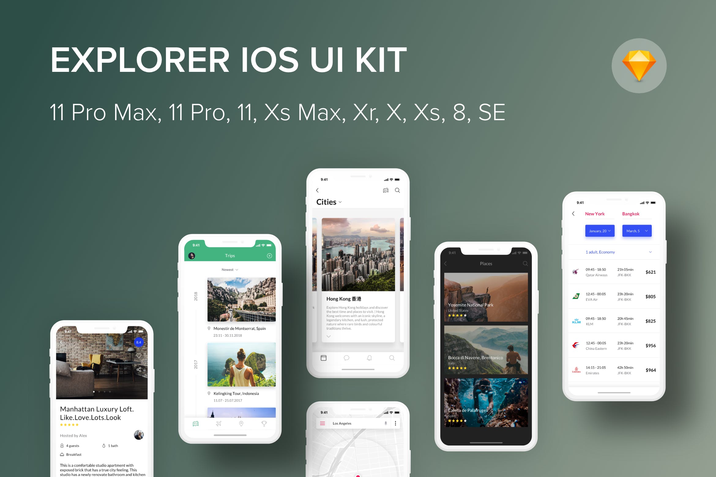 iOS平台旅游主题APP应用UI设计大洋岛精选套件SKETCH模板 Explorer iOS UI Kit (Sketch)插图 iOS平台旅游主题APP应用UI设计大洋岛精选套件SKETCH模板 Explorer iOS UI Kit (Sketch)插图