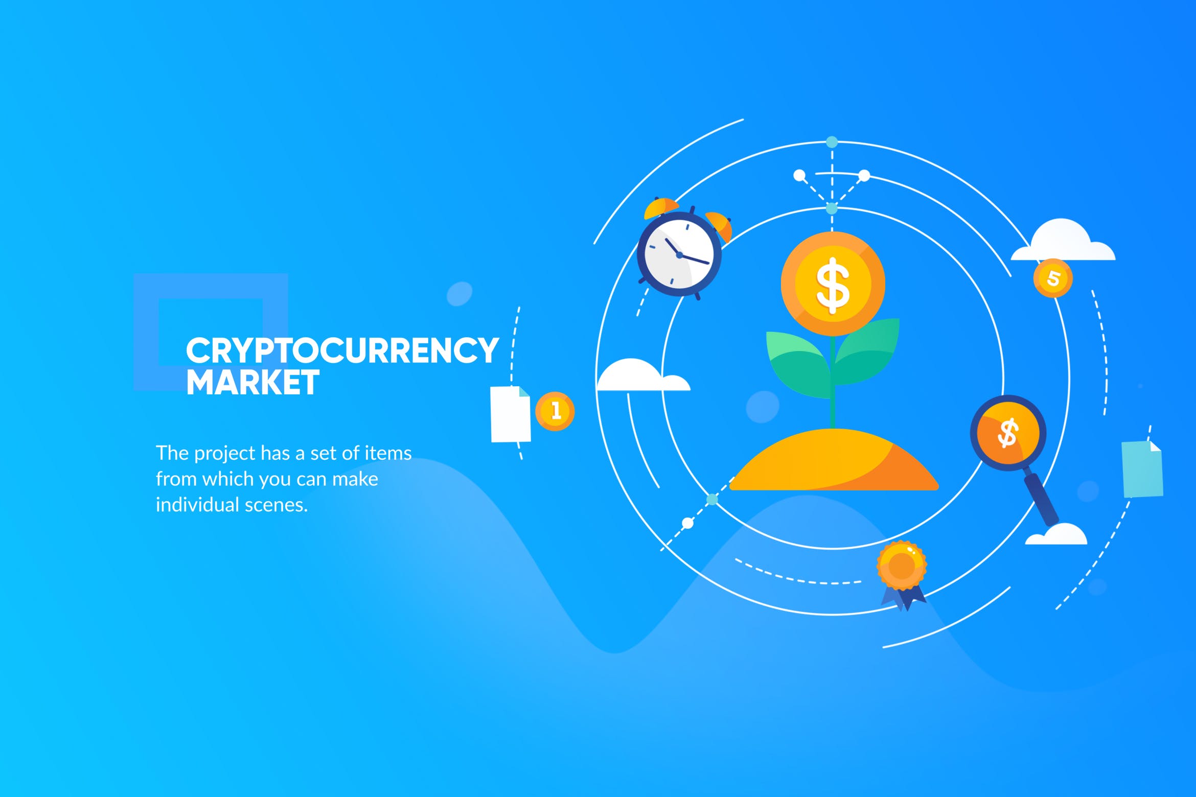 加密货币主题插画网站Banner&着陆页设计模板 Crypto Currency Banner & Landing Page插图