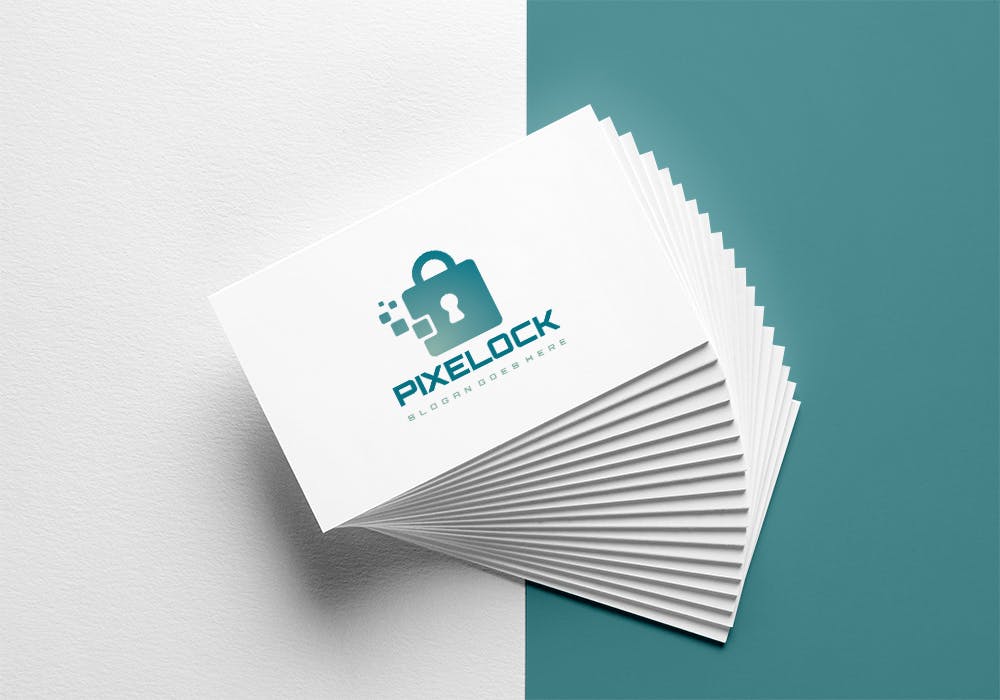 数码智能锁图形安全行业Logo设计蚂蚁素材精选模板 Digital Lock Logo插图(3)