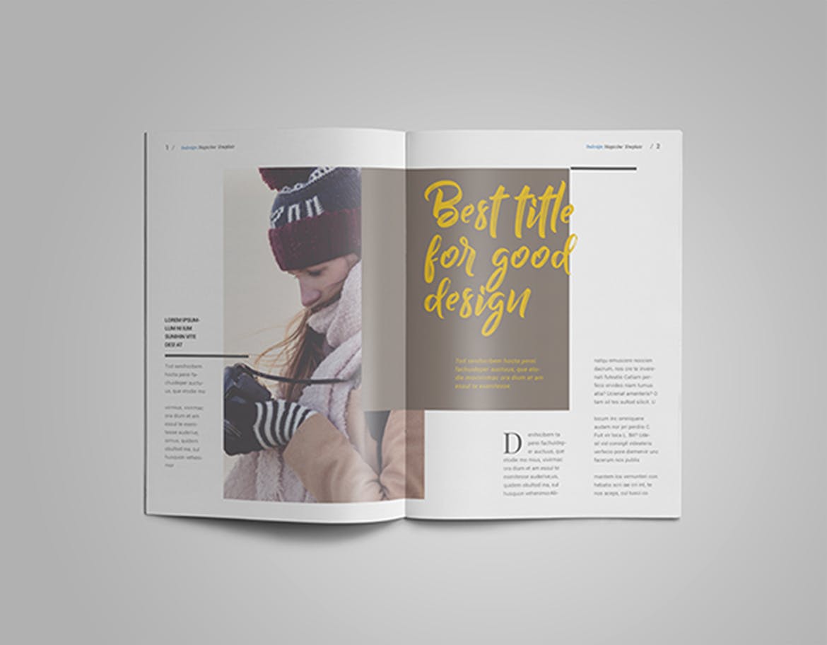 高端旅行/摄影主题大洋岛精选杂志版式设计InDesign模板 InDesign Magazine Template插图1