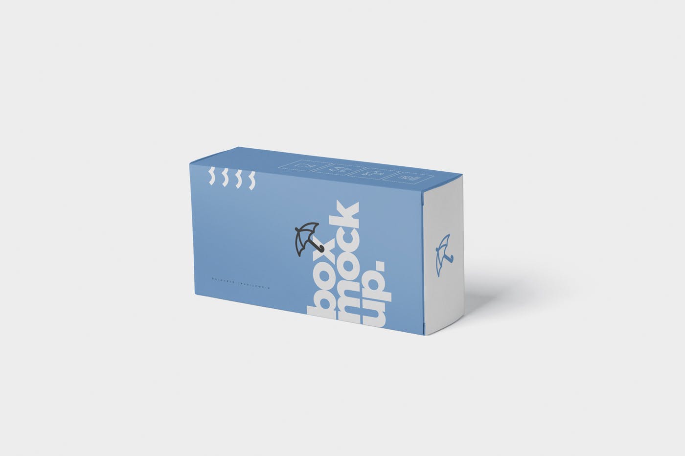 避孕套包装盒外观设计第一素材精选模板 Box Mockup  Long Vertical Rectangle插图(2)