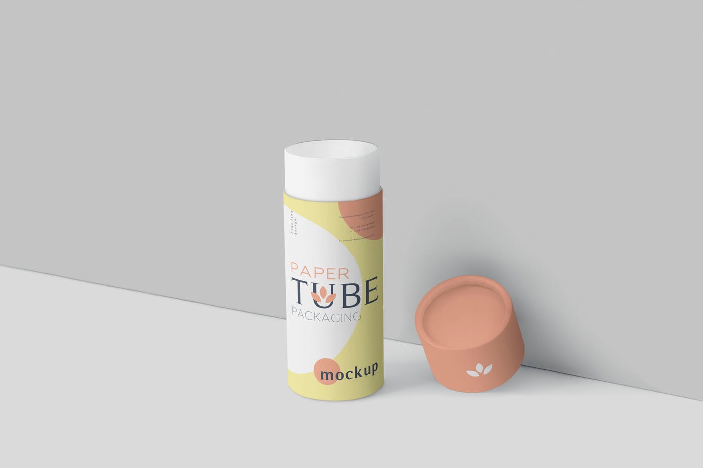 纸管包装外观设计效果图蚂蚁素材精选模板 Paper Tube Packaging Mockup Set – Slim插图(2)