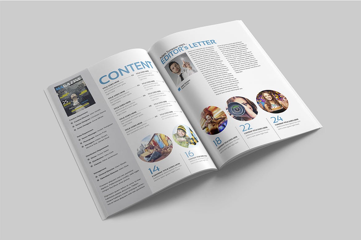 多行业适用专业第一素材精选杂志排版设计模板 Magazine Template插图(1)