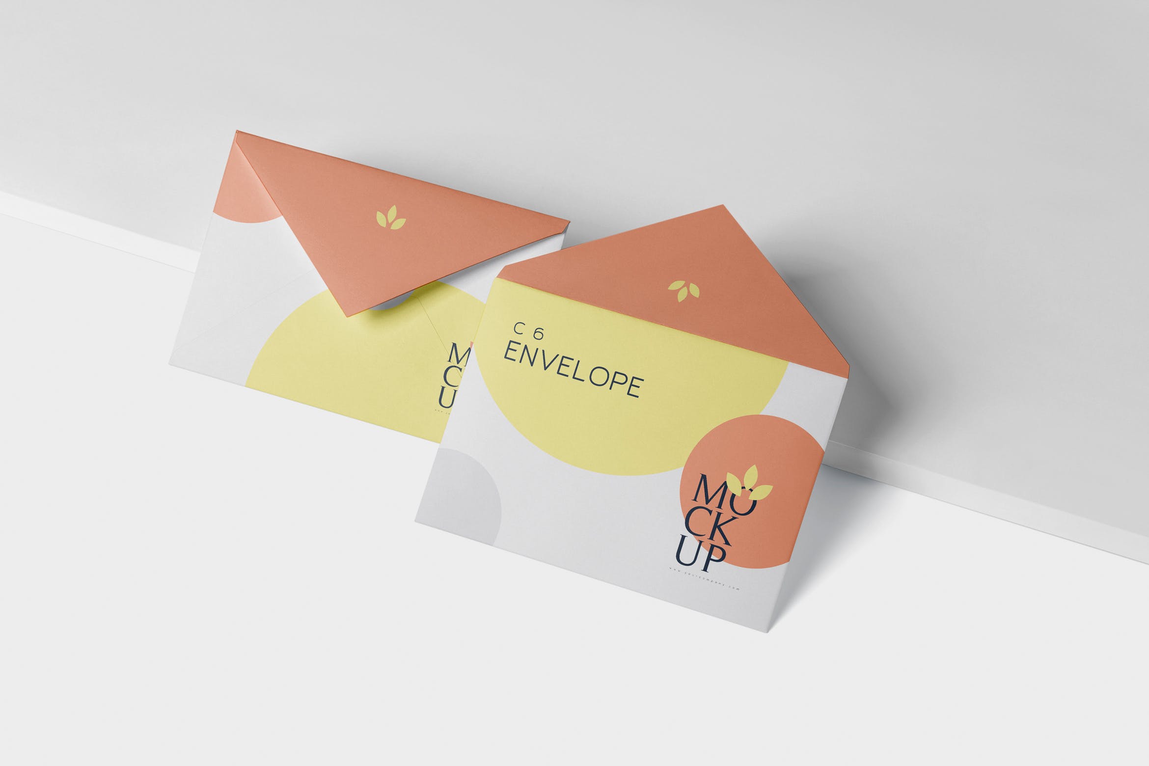 C6规格企业信封设计效果图蚂蚁素材精选 Envelope C6 Mock-Up Set插图