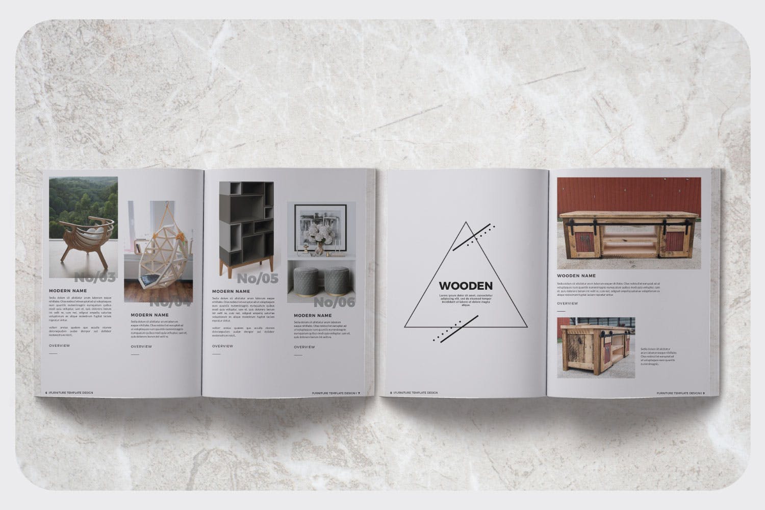 现代家具品牌产品画册Lookbook排版设计模板 Furniture Collection Lookbook插图(2)