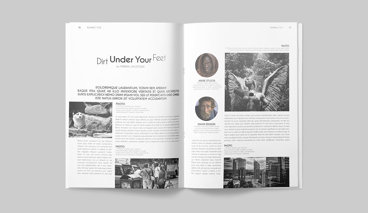 一套专业干净设计风格InDesign第一素材精选杂志模板 Magazine Template插图(8)