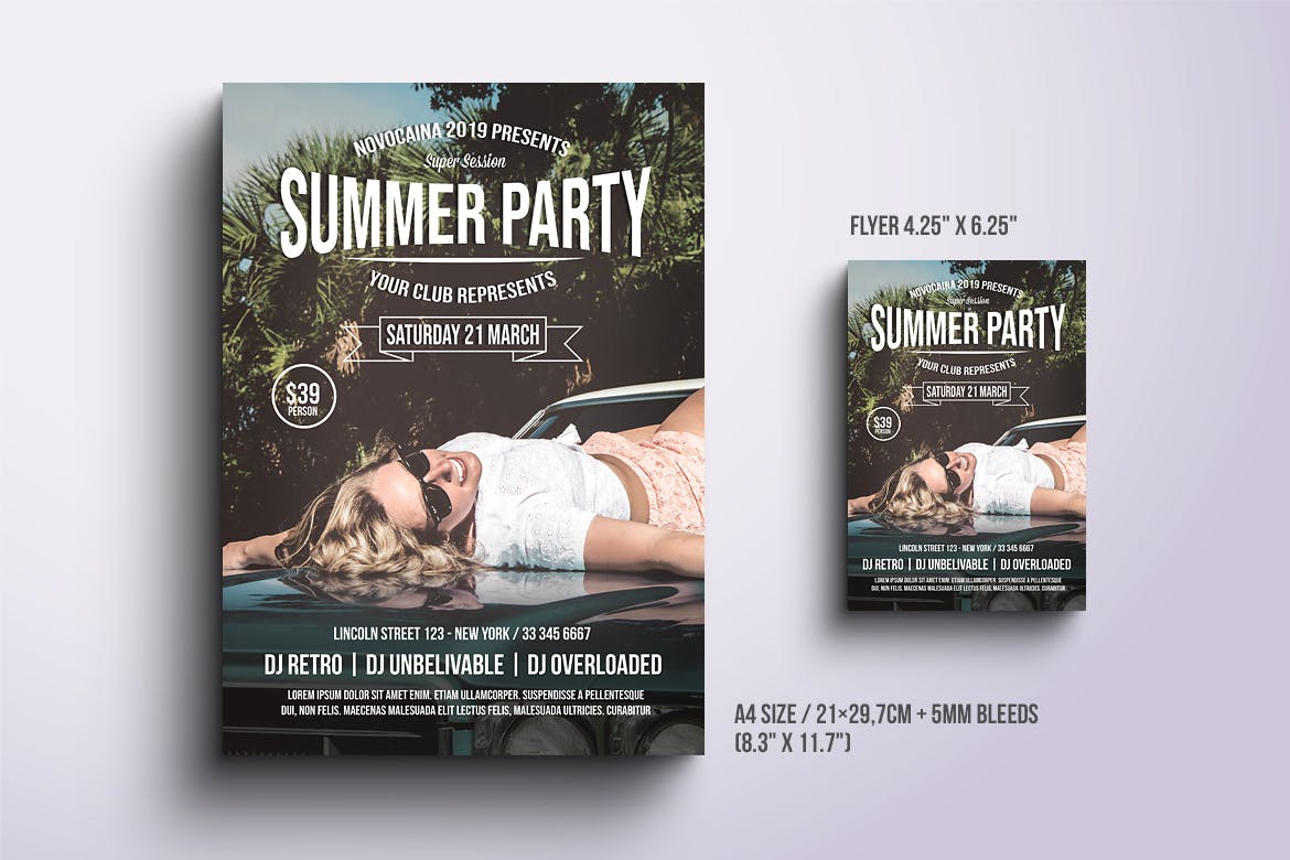 DJ/舞厅/音乐活动海报PSD素材第一素材精选模板合集v3 Event Party Posters & Flyers Bundle V3插图(4)