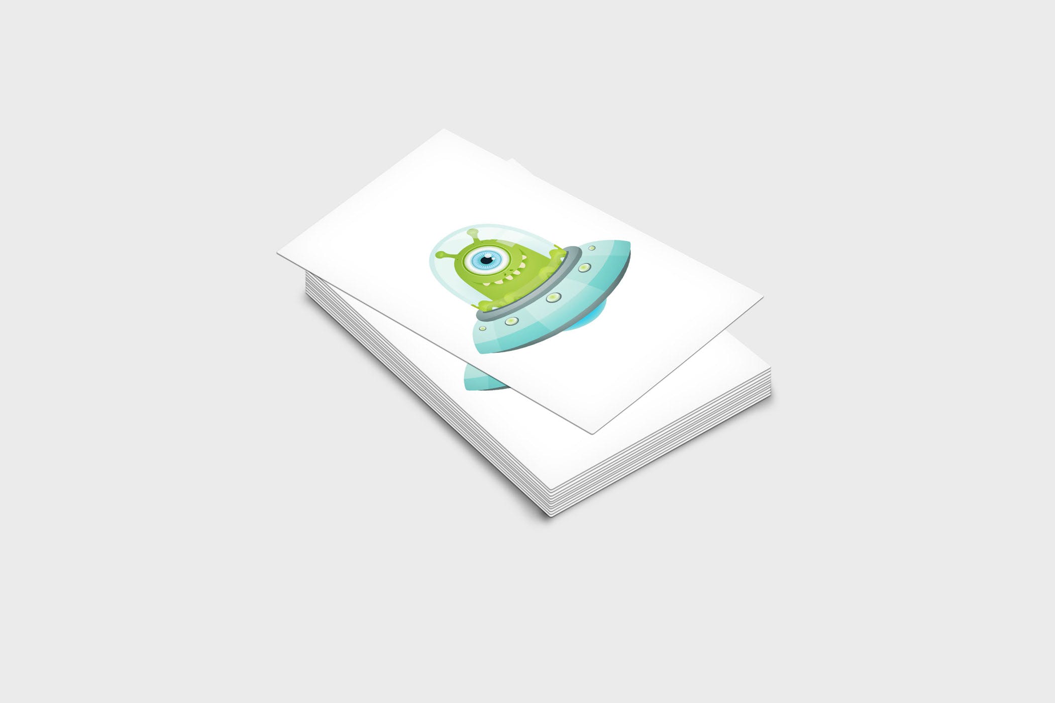 企业名片设计效果图展示样机蚂蚁素材精选模板 4 Business Card Mock-Up Template插图(1)