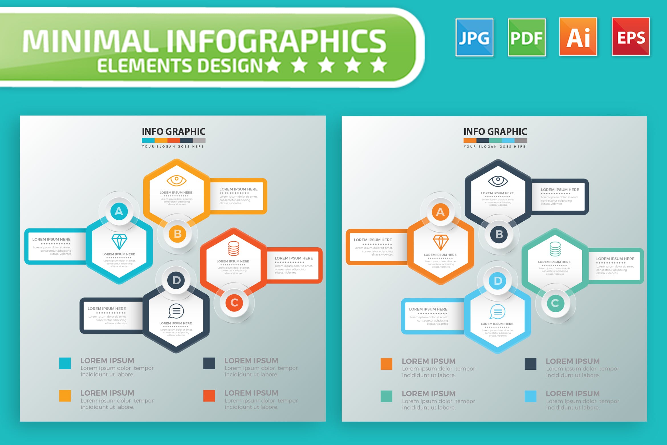 要点说明/重要特征信息图表矢量图形第一素材精选素材v7 Infographic Elements Design插图