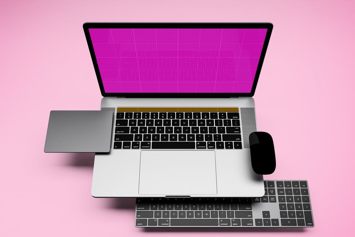 悬浮风格MacBook Pro笔记本电脑Web设计预览第一素材精选样机v3 Macbook Pro Mockup V.3插图(12)