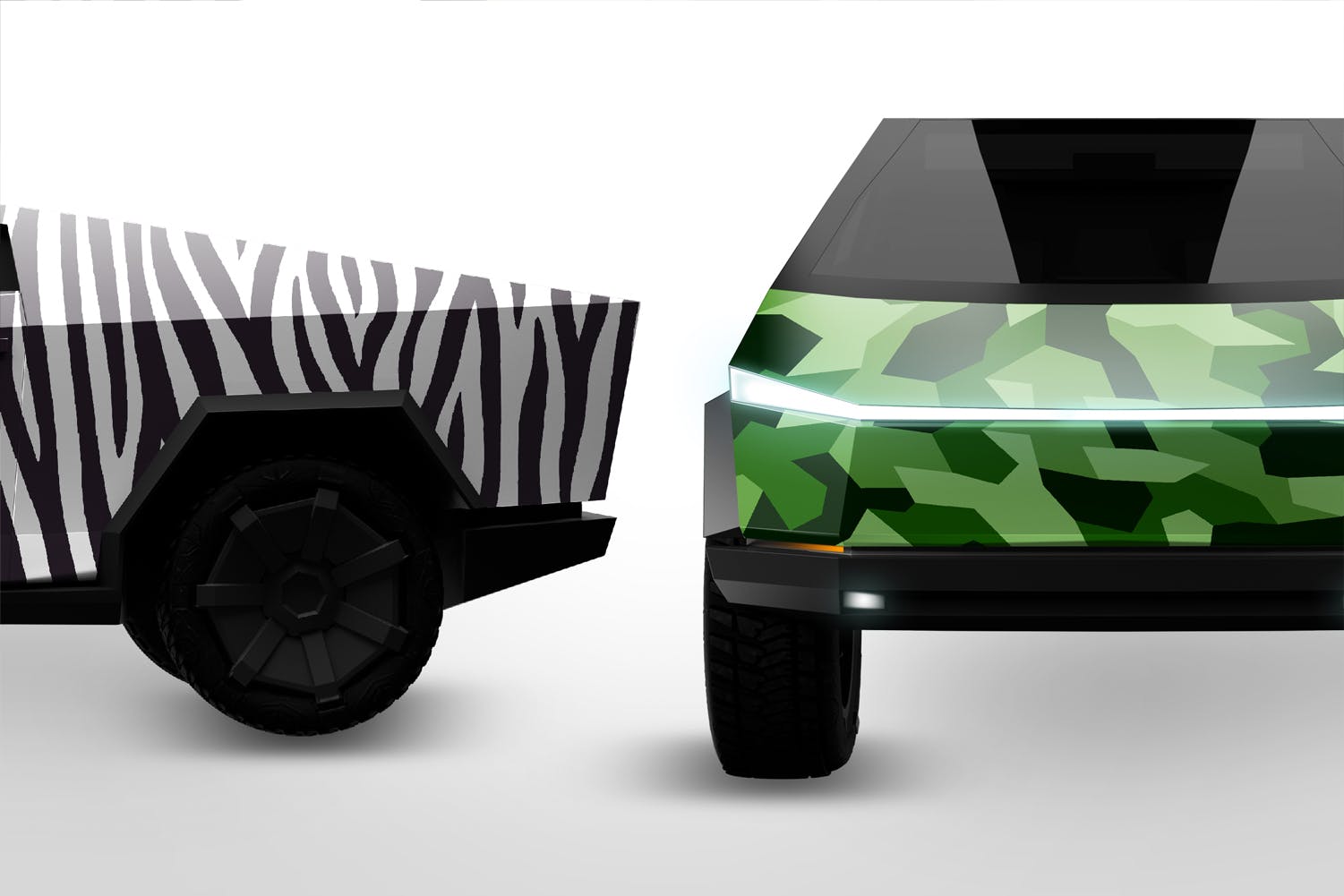 特斯拉电动卡车外观印花设计蚂蚁素材精选 Tesla Cybertruck Mockups插图(1)