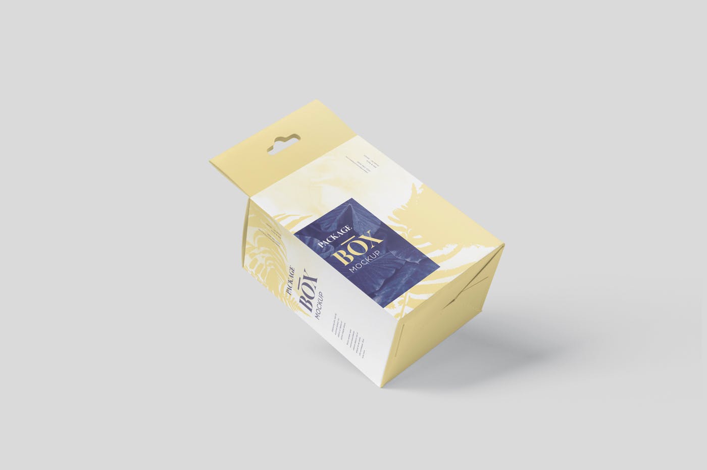 挂耳式扁平矩形包装盒蚂蚁素材精选模板 Package Box Mockup Set – Slim Square with Hanger插图(3)