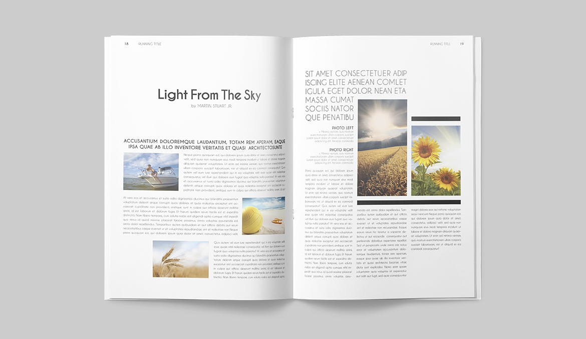一套专业干净设计风格InDesign第一素材精选杂志模板 Magazine Template插图(9)