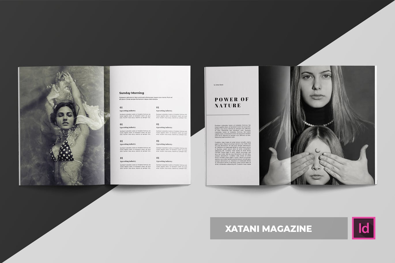 时尚生活方式个性化第一素材精选杂志设计INDD模板 Xatani | Magazine Template插图(2)