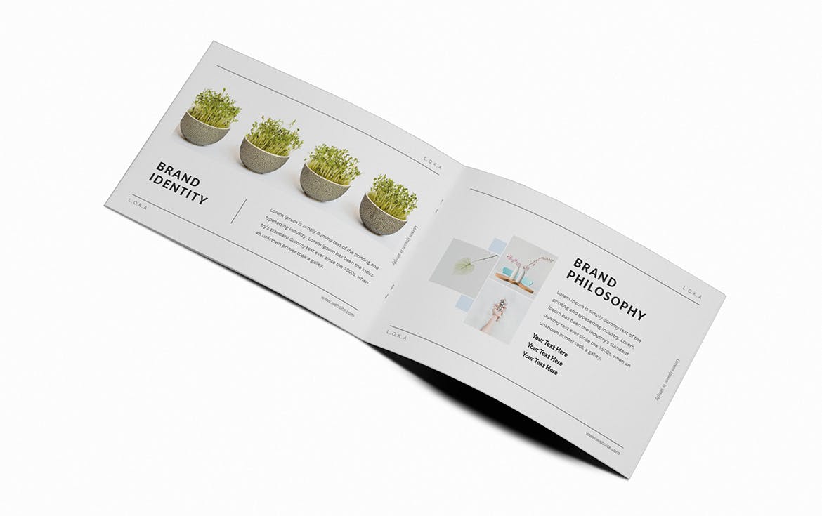 A5尺寸企业横版画册设计模板 Company Branding A5 Brochure Template插图(5)