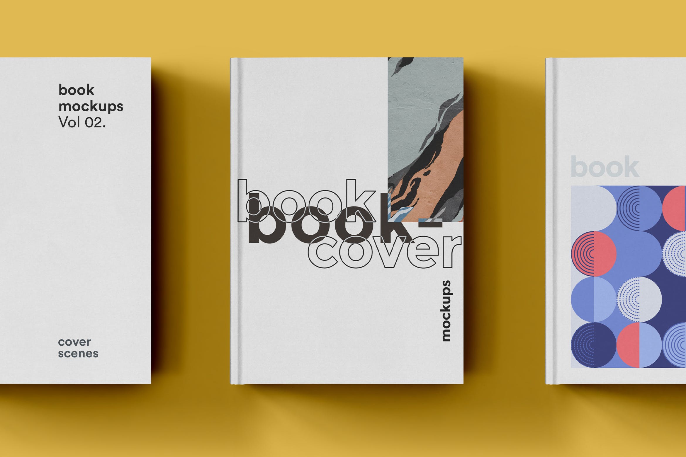 硬封设计图书封面印刷效果图样机第一素材精选 Book Cover Mockup插图