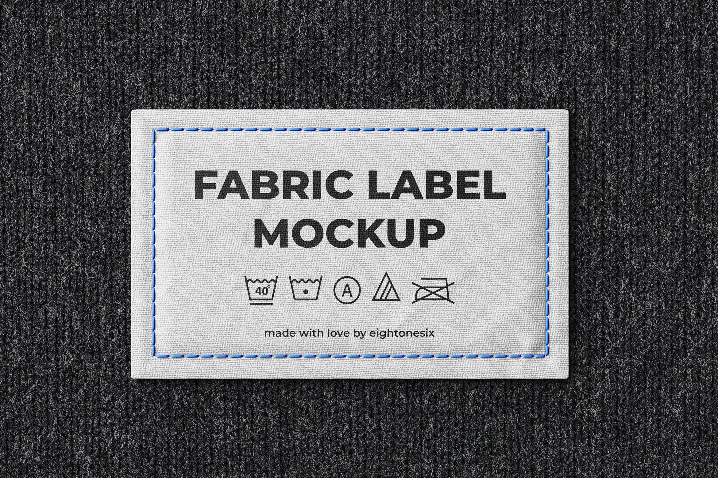 面料服装标签设计大洋岛精选模板 Fabric Label Mock-Up Template插图
