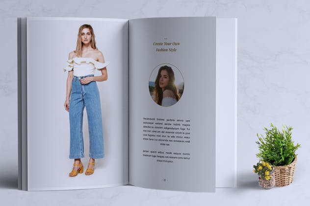 时装品牌新品目录产品画册大洋岛精选Lookbook设计模板 MILENIA Fashion Lookbook插图7