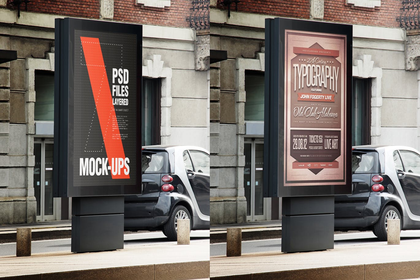 城市海报设计效果图预览样机第一素材精选 City Poster Flyer Mockup插图