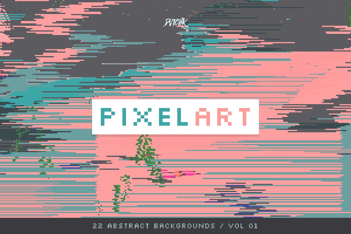 像素艺术彩色第一素材精选背景素材v1 Pixel Art | Colorful Backgrounds | V. 01插图(3)