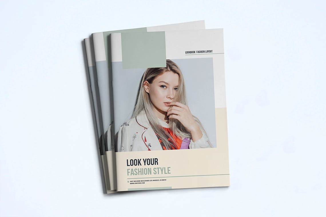 时装订货画册/新品上市产品大洋岛精选目录设计模板v2 Fashion Lookbook Template插图1