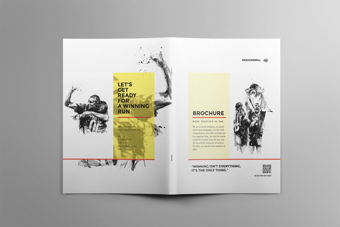 极简主义设计风格品牌/公司/商店宣传画册设计模板 Brochure插图(7)