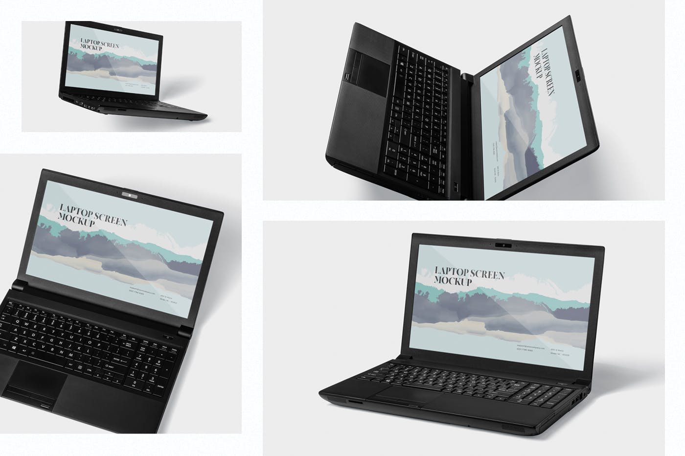 Windows笔记本电脑屏幕预览第一素材精选样机模板 Laptop Screen Mockup – Windows Edition插图(5)