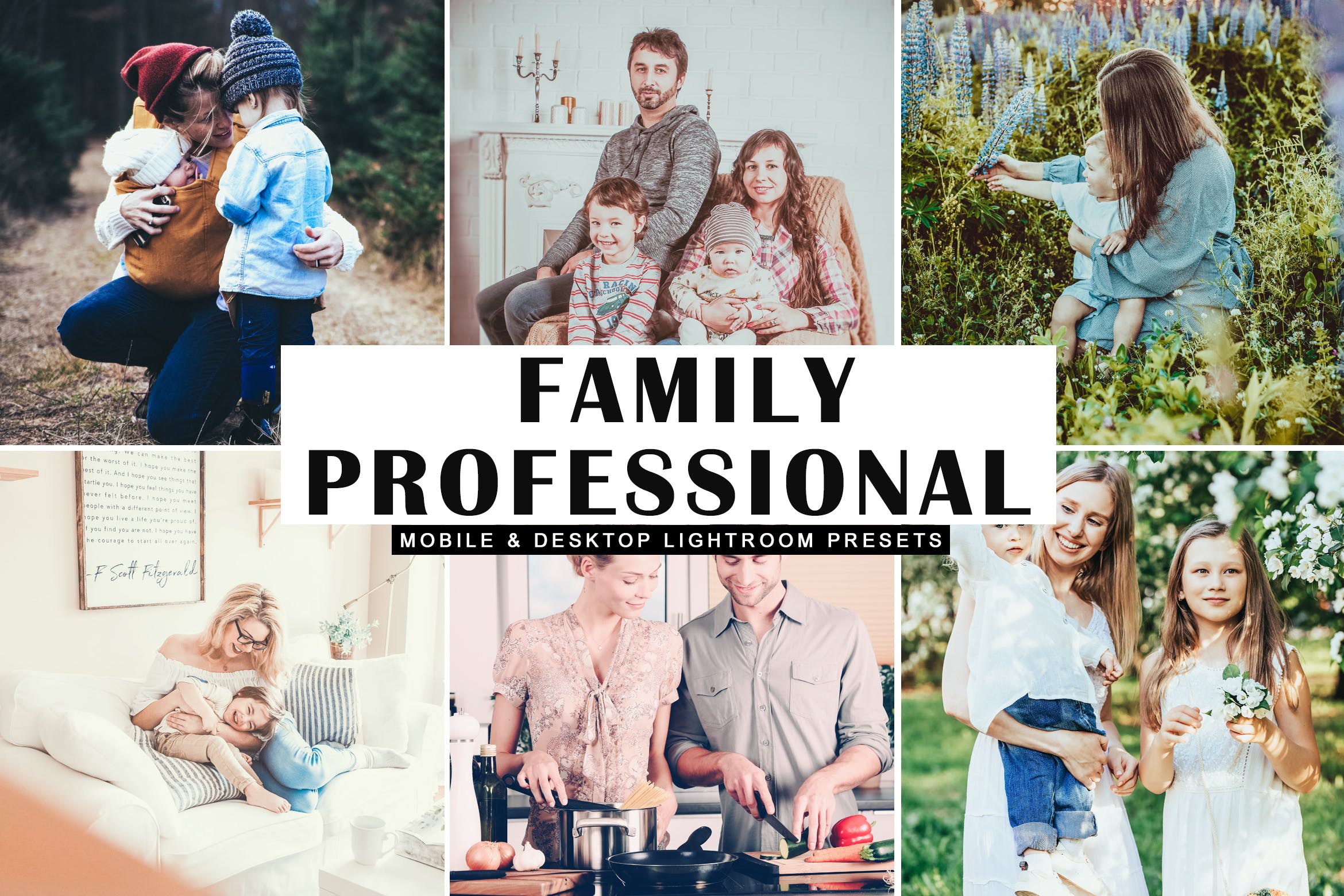 全家福家庭生活照片调色滤镜第一素材精选LR预设 Family Professional Lightroom Presets插图