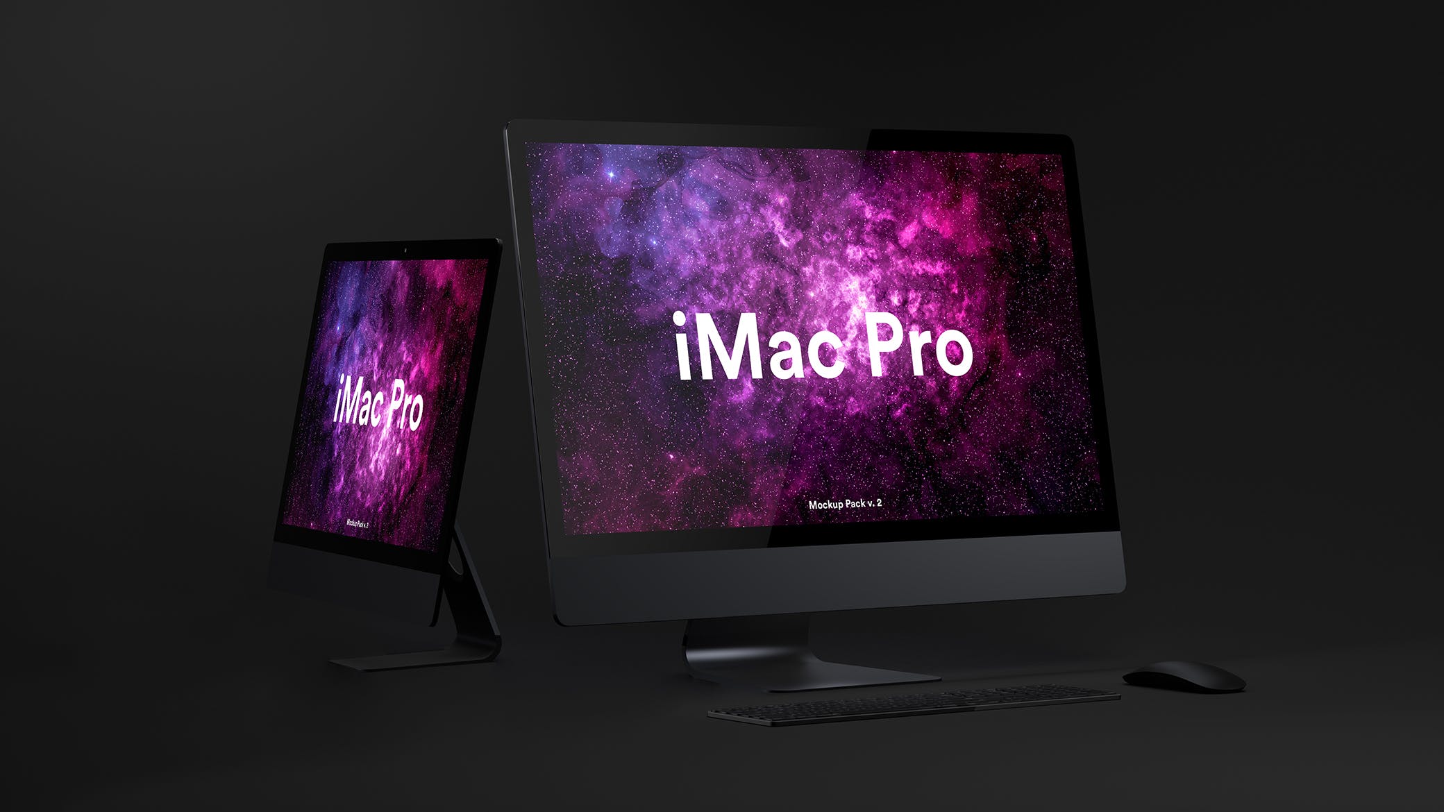 iMac Pro高端一体机电脑屏幕演示蚂蚁素材精选样机 Dark iMac Pro Mockup插图(7)