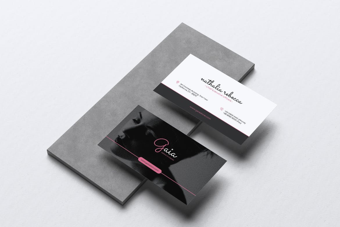 时装秀/活动传单&名片设计模板 GAIA Fashion Show / Event Flyer & Business Card插图(2)