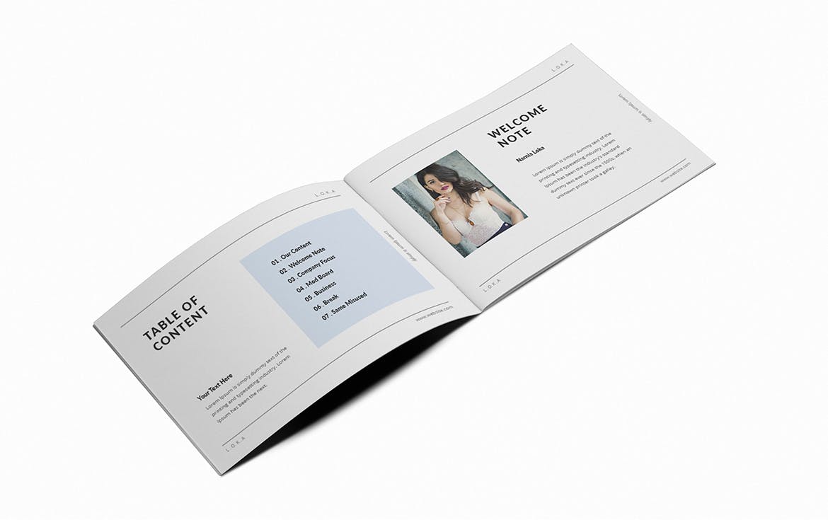 A5尺寸企业横版画册设计模板 Company Branding A5 Brochure Template插图(2)