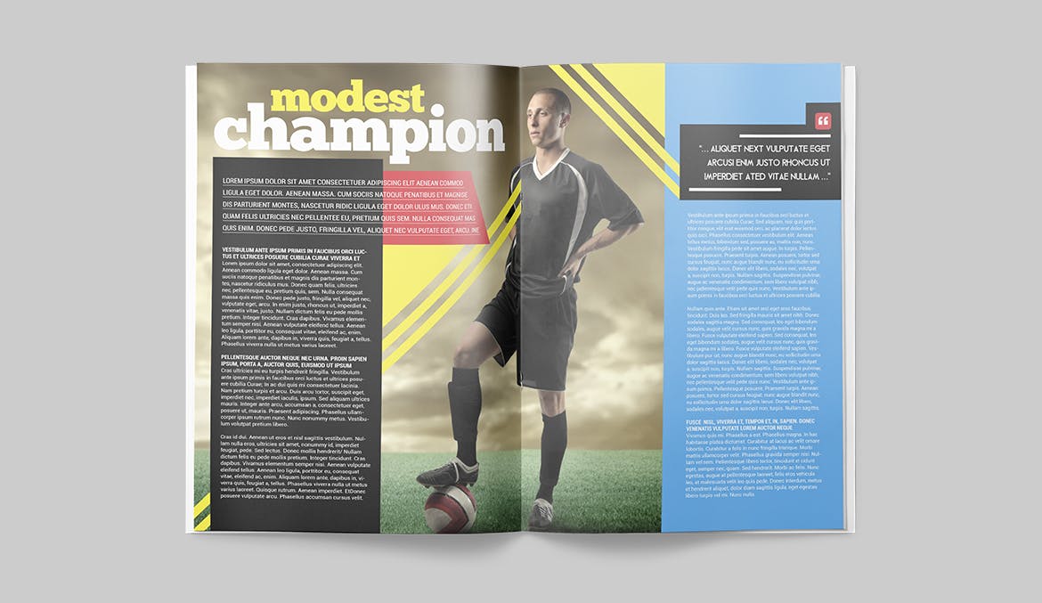 体育赛事第一素材精选杂志排版设计模板 Magazine Template插图(12)