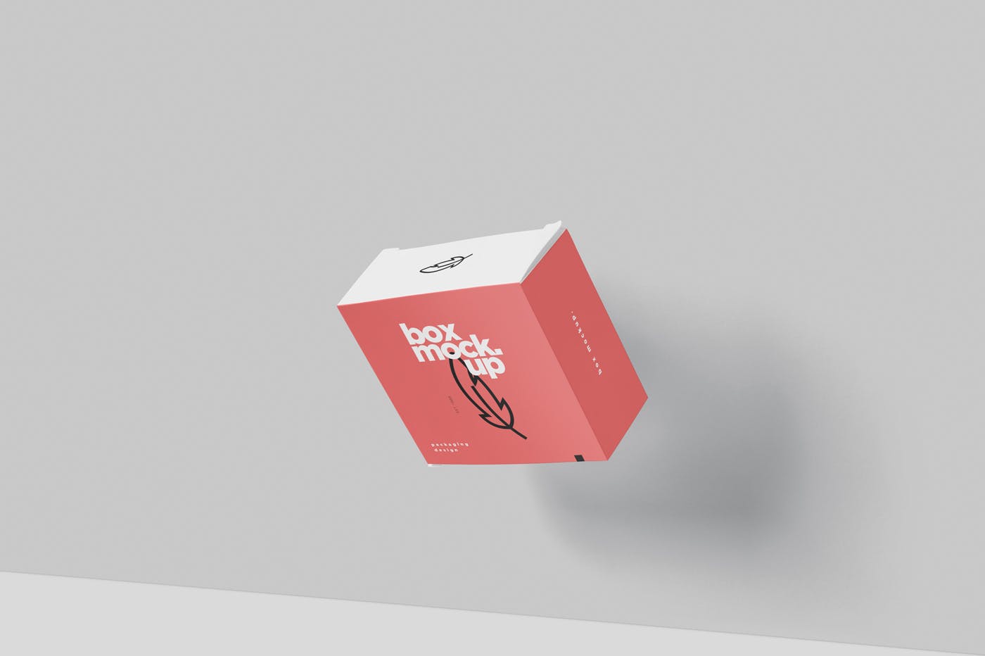扁平方形包装盒外观设计效果图大洋岛精选 Box Mockup – Square Slim Size插图3
