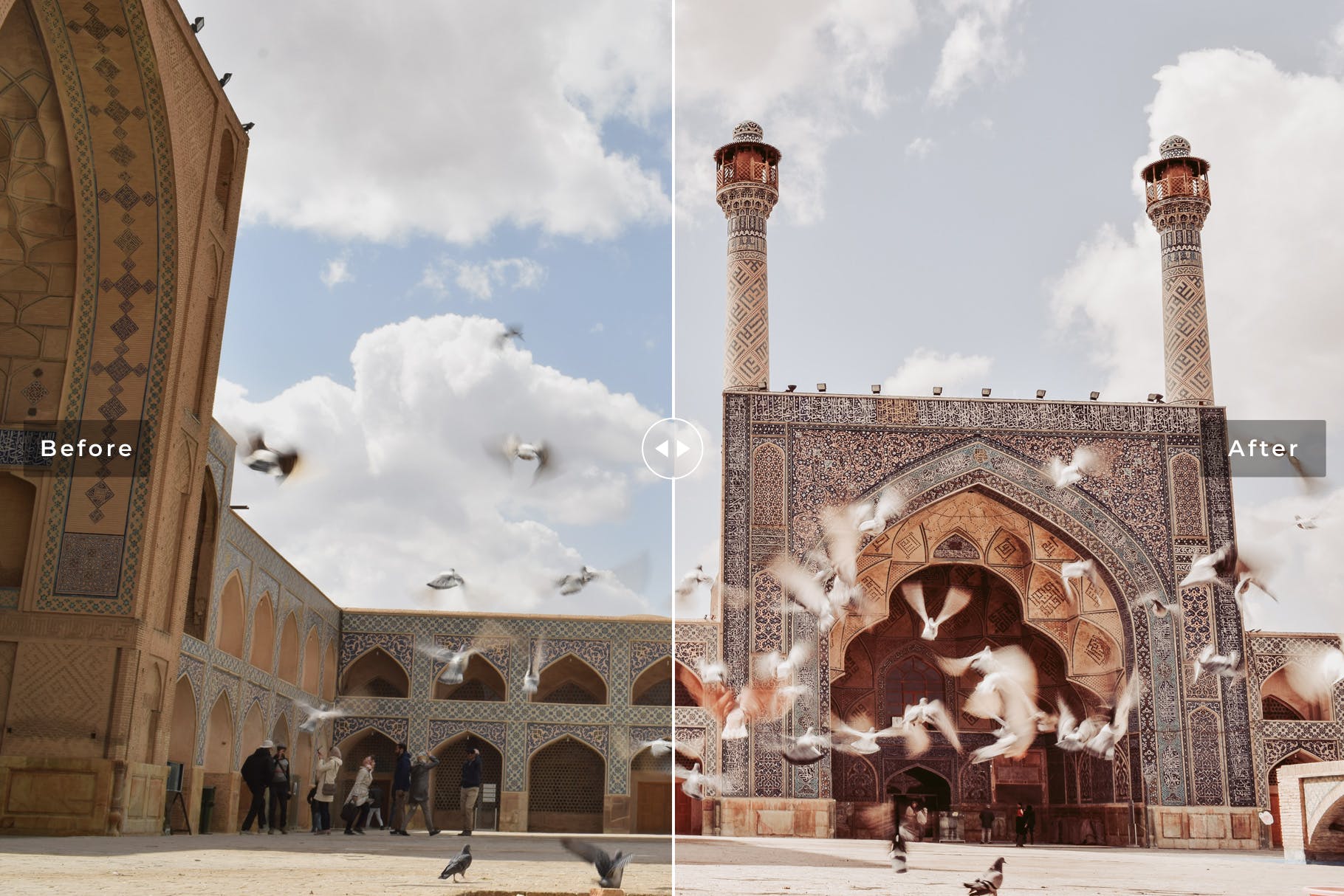 宗教建筑风景人物照片调色Lightroom预设 Isfahan Mobile & Desktop Lightroom Presets插图(3)