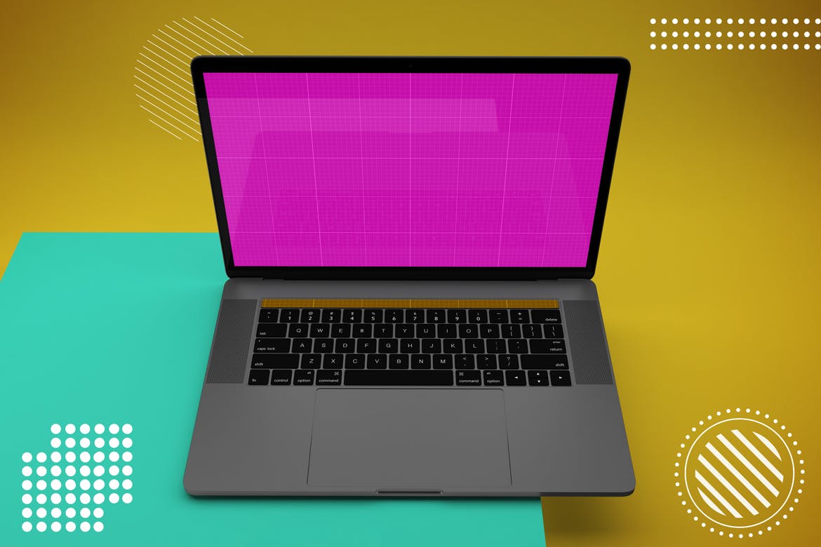 抽象背景Macbook Pro笔记本电脑蚂蚁素材精选样机模板v2 Abstract Macbook Pro Mockup V.2插图(11)