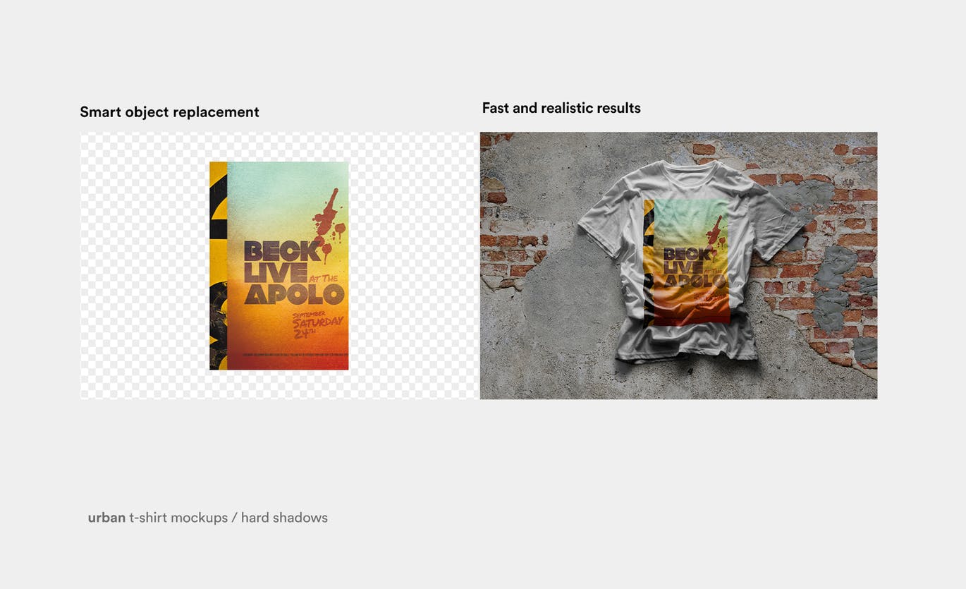 都市风格T恤印花图案设计预览样机蚂蚁素材精选 Urban T-Shirt Mock-Up插图(4)