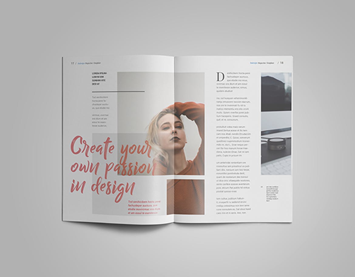 高端旅行/摄影主题大洋岛精选杂志版式设计InDesign模板 InDesign Magazine Template插图8