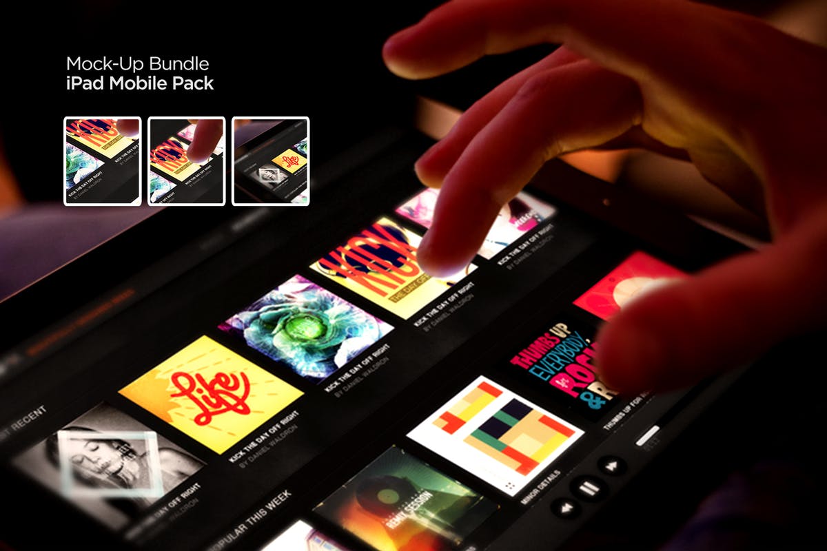 iPad平板电脑响应式设计预览第一素材精选样机模板 iPad Mobile Design Tablet Mock-Up Bundle插图