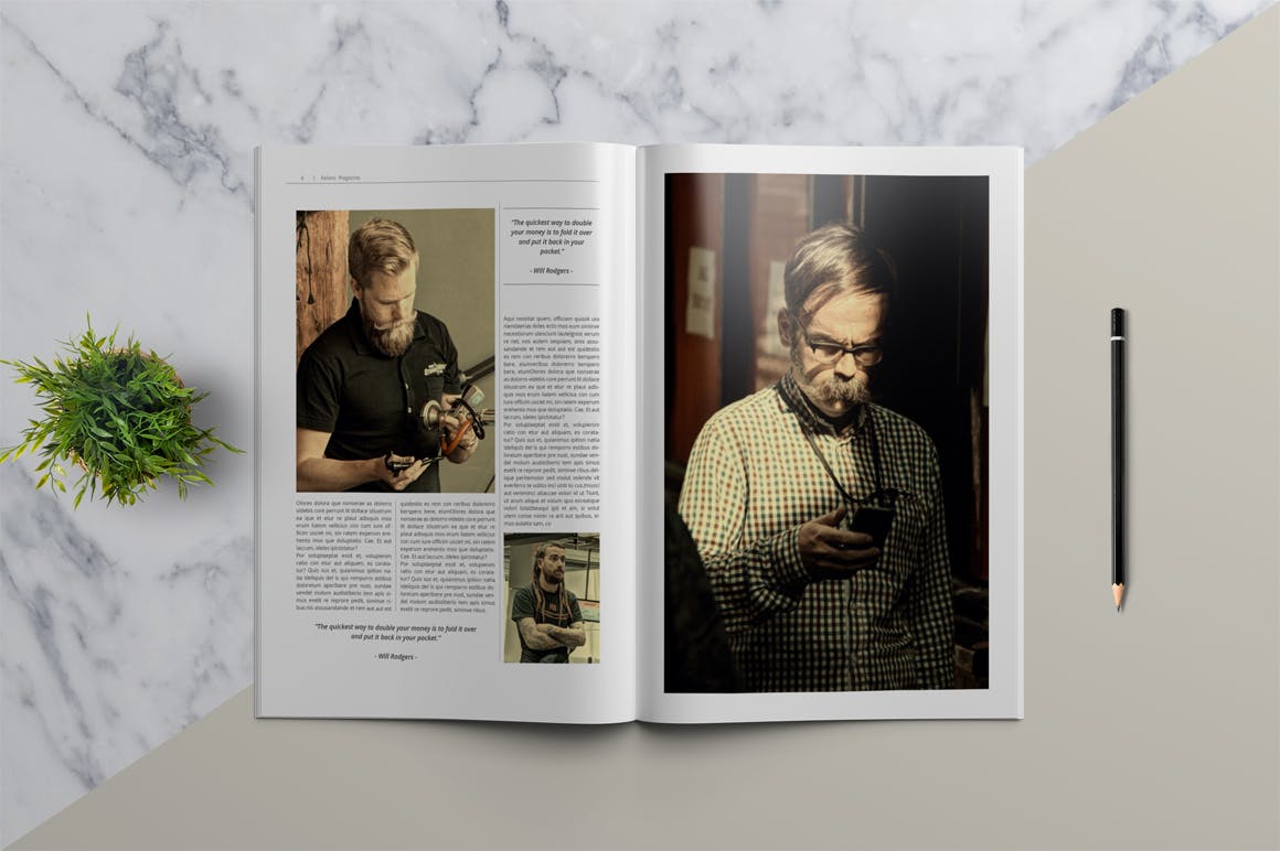北欧简约风格第一素材精选杂志设计模板 KELENS – Clean Magazine Template插图(3)
