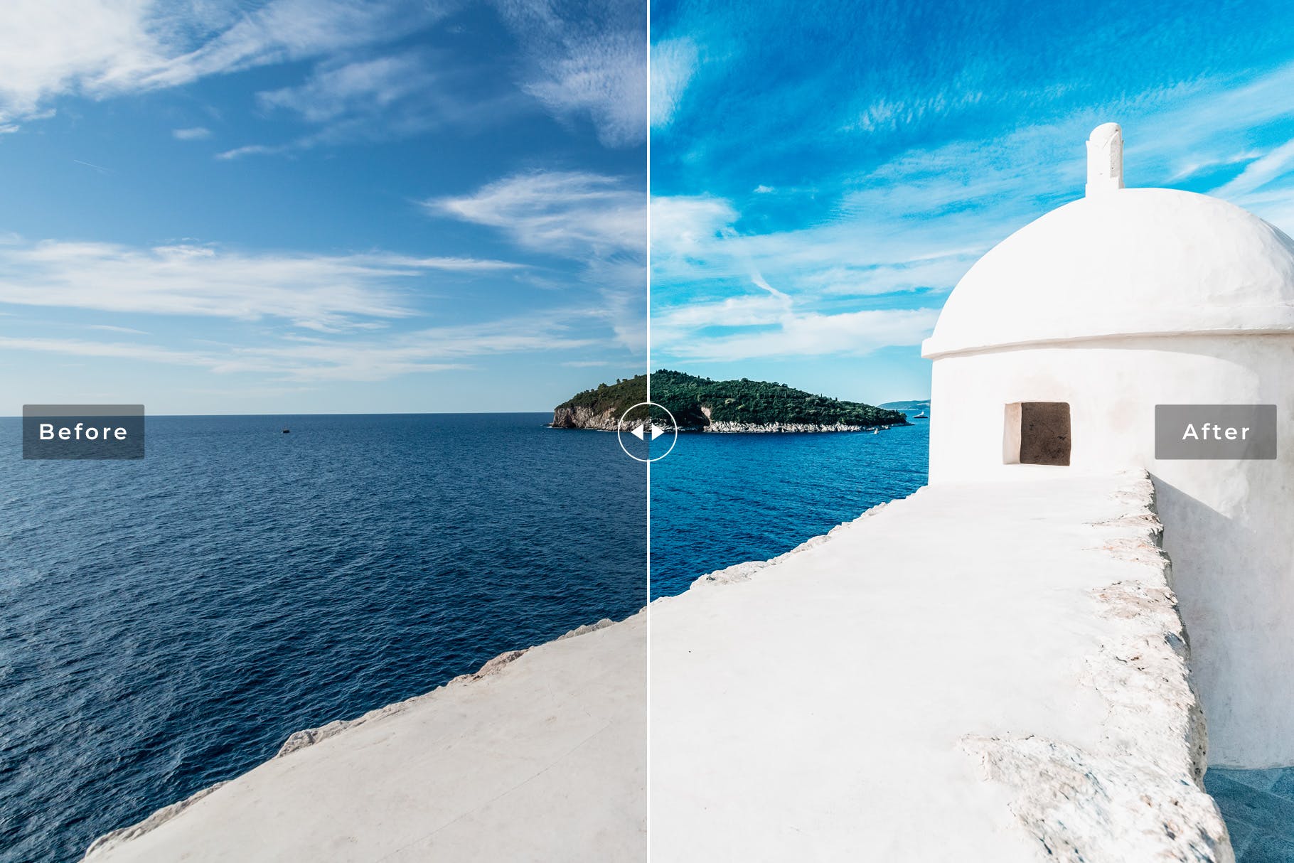摄影爱好者必备的旅行照片调色处理大洋岛精选LR预设 Dubrovnik Mobile & Desktop Lightroom Presets插图3