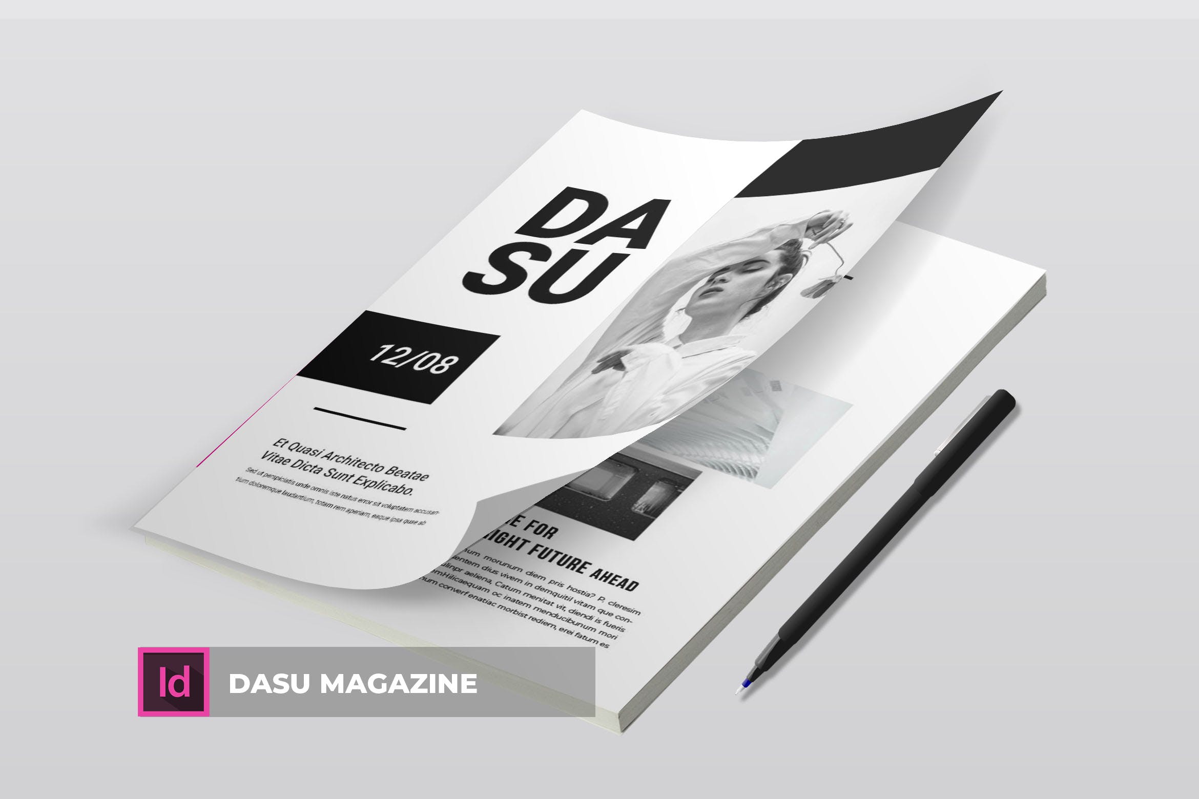 摄影艺术/时装设计主题蚂蚁素材精选杂志排版设计模板 Dasu | Magazine Template插图