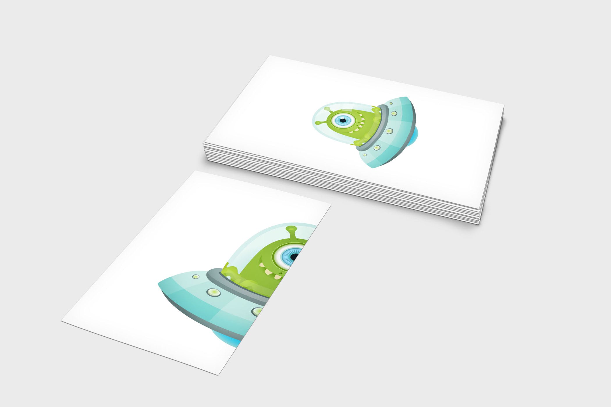企业名片设计效果图展示样机蚂蚁素材精选模板 4 Business Card Mock-Up Template插图(3)