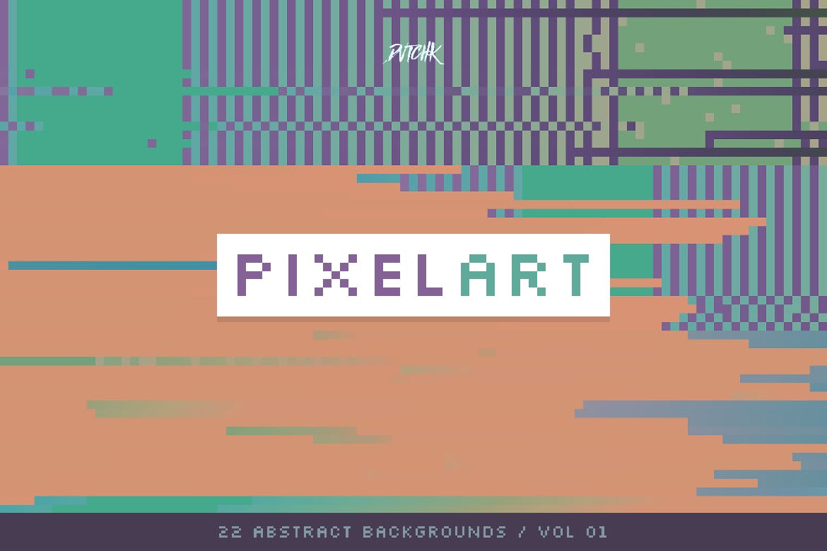 像素艺术彩色第一素材精选背景素材v1 Pixel Art | Colorful Backgrounds | V. 01插图(4)